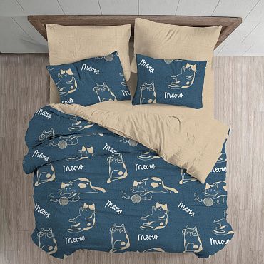 Кошки на синем 70397 Вид 1 с комп 70642 Вид 4